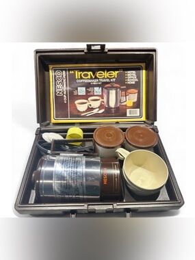 Vintage 1970s Nesco "Traveler" Coffeemaker Travel Kit